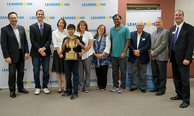 Spelling Bee Co-Champion Recognized at Board Meeting