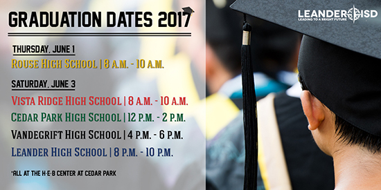 High School Graduation Dates For 2017