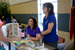 Volunteers provide info