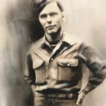 Lawrence Ciccarelli, U.S. Army major, father to Joe Ciccarelli, who says: "Drawing from a picture taken in England in November of 1945 while awaiting a ship home after having just returned from Germany."