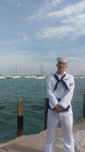 Nicholas Ford, U.S. Navy seaman E3, son to Tarica Ford, who says: "I am so proud of my son for choosing to follow in both of his Great Grandfathers career in both the Navy and Coast Guard."