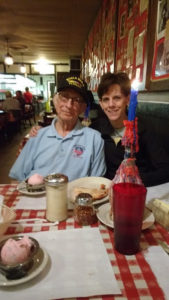 Mike Gazella, Army, World War II Veteran, father of Teresa Gazella. Teresa says, "My dad was drafted immediately after high school into the army where he served as an administrative NCO in Germany."