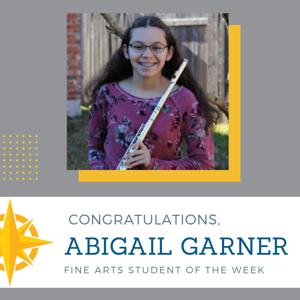 Fine Arts Student of the Week: Jan. 18, 2019