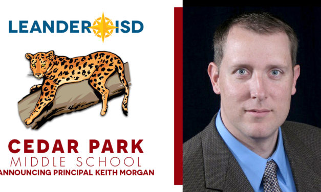 Announcing Keith Morgan as new Cedar Park MS principal