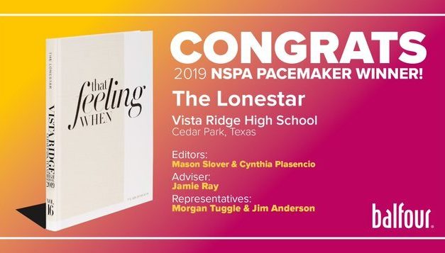 Vista Ridge’s The Lonestar Yearbook Celebrated with Several Awards
