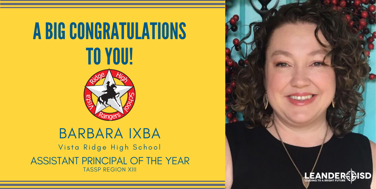 VRHS Barb Ixba receives outstanding achievement