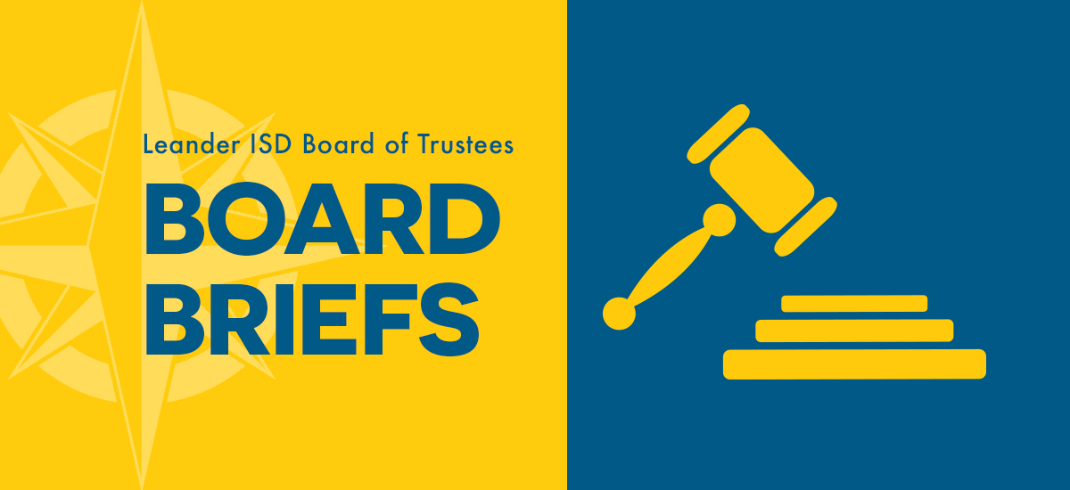 Board Briefs: Jan. 27, 2022 | Leander Isd News