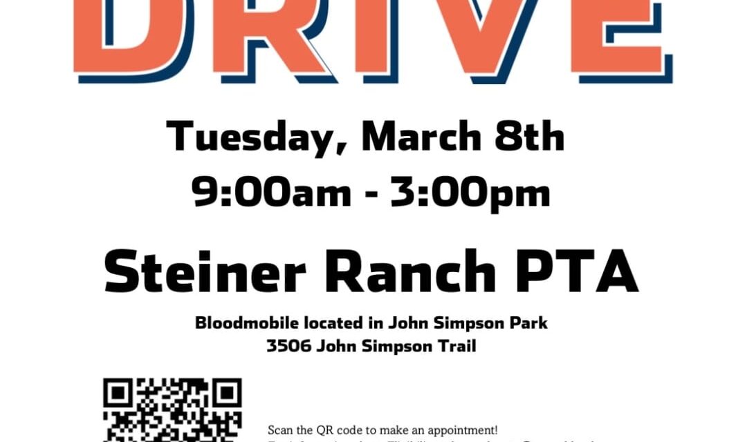 Blood Drive- Tuesday March 8th