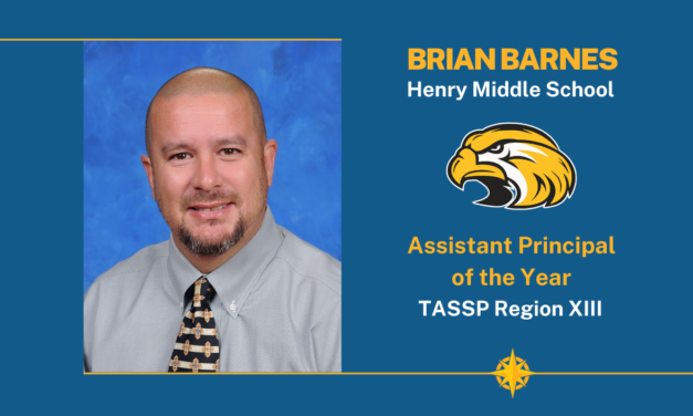 Brian Barnes of HMS selected as TASSP Region 13 Outstanding Assistant Principal of the Year