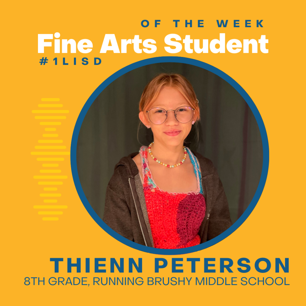 Fine Arts Student of the Week: Thienn Peterson, 8th Grade, RBMS