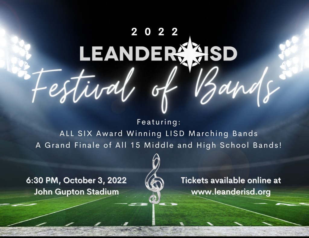 Showcase of 1LISD Musical Talent Coming to Festival of Bands 2022