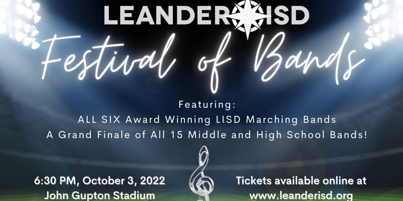 Tonight 10/3 One of the Best Shows Of The Year Leander Festival of