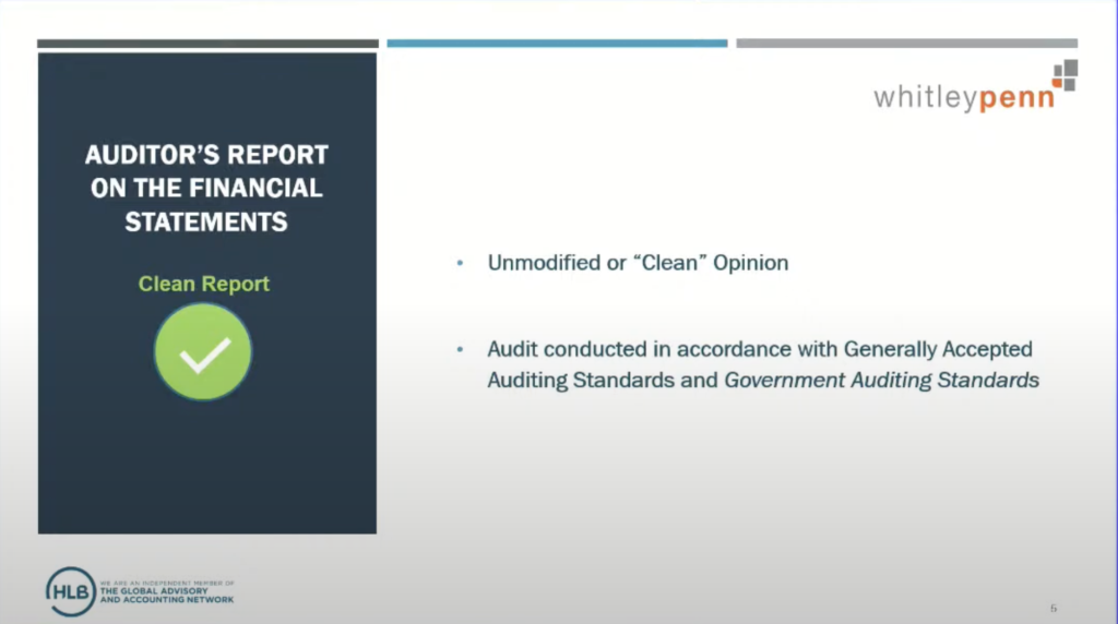 Auditor's Report on the Financial Statements: Clean Report
