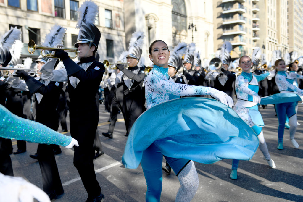 VHS dance and band members in the Macy's Thanksgiving Day Parade