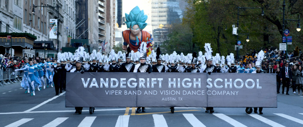 VHS Band marches during parade