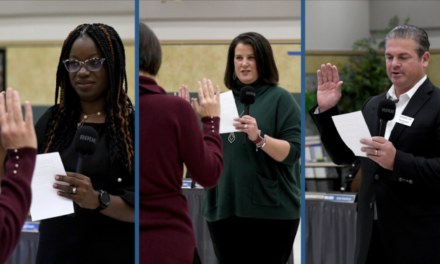 Newly Elected Board Members Take Oath of Office; Board Approves Officer Reorganization