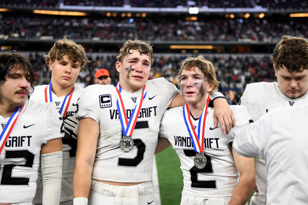 Vandegrift HS football players after the game