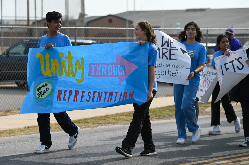 Students participate in MLK Day Parade