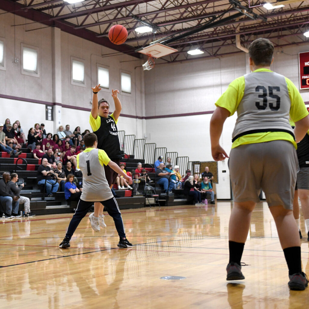 LISD Lazers playing basketball