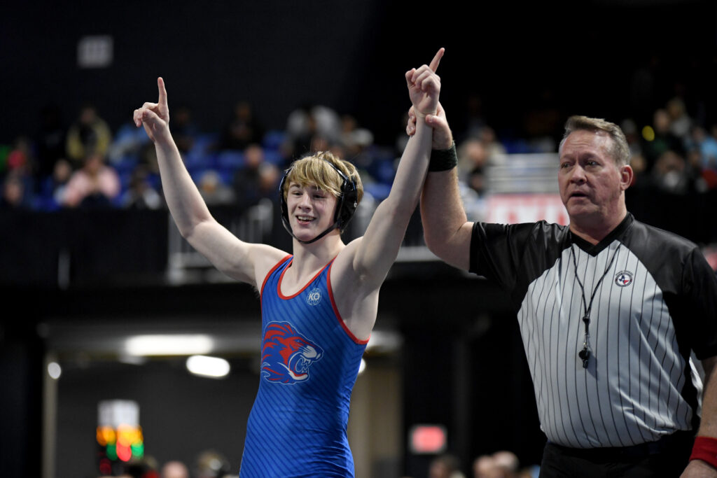 LISD student wrestler competing at state