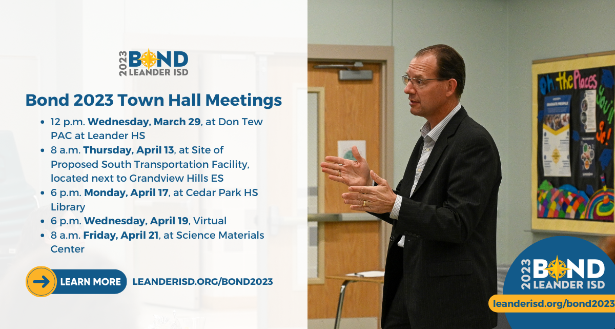 Town Halls Scheduled Ahead of May Bond Election