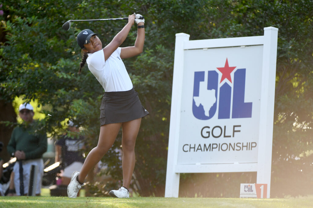 LISD UIL golfer mid-swing