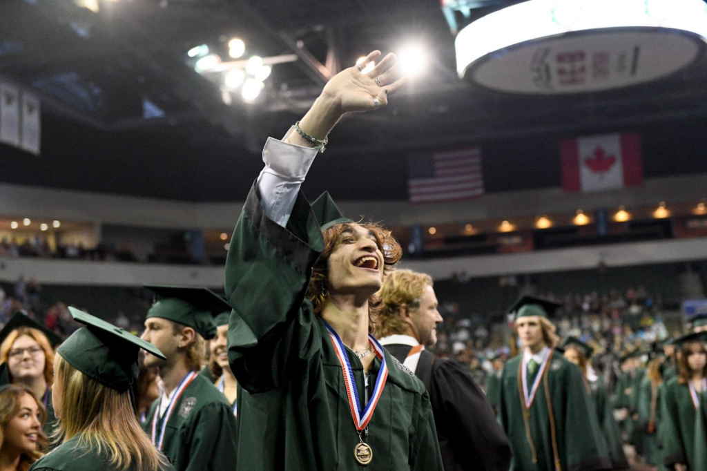 LISD High School Graduates at HEB Center graduation ceremony.