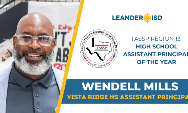 Vista Ridge’s Wendell Mills Named TASSP Region 13 High School Assistant Principal of the Year