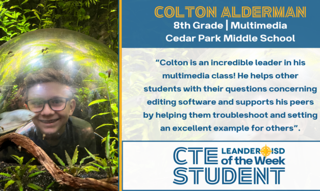 Middle School CTE Student of the Week: Sept. 19, 2023
