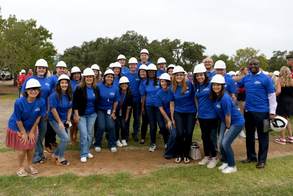 Extreme Makeover Home Edition team with LISD family and staff