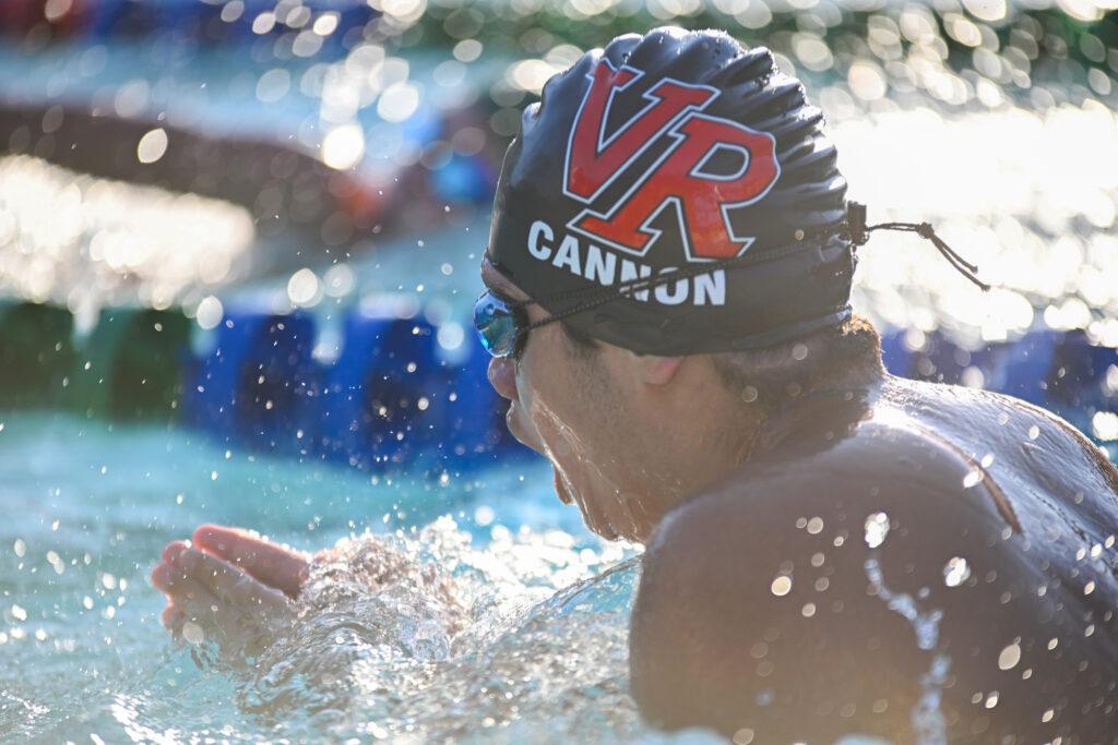 Vista Ridge HS student in the pool