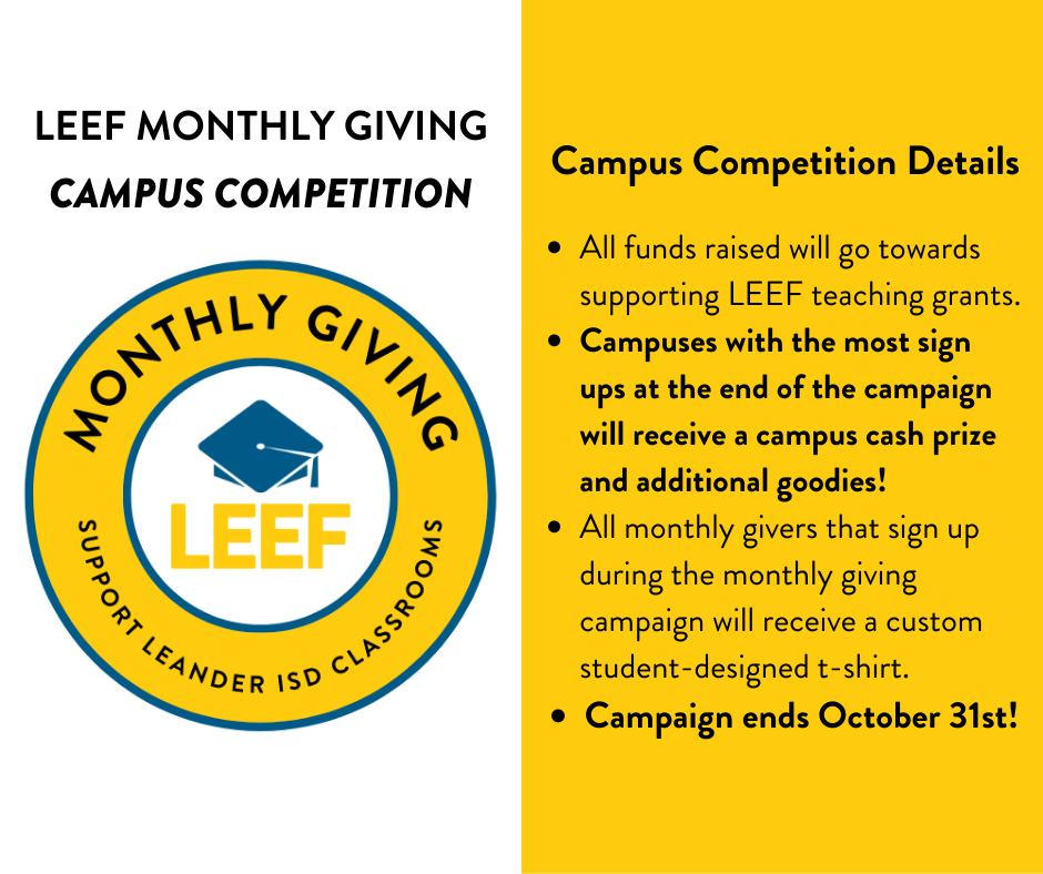 LEEF monthly giving