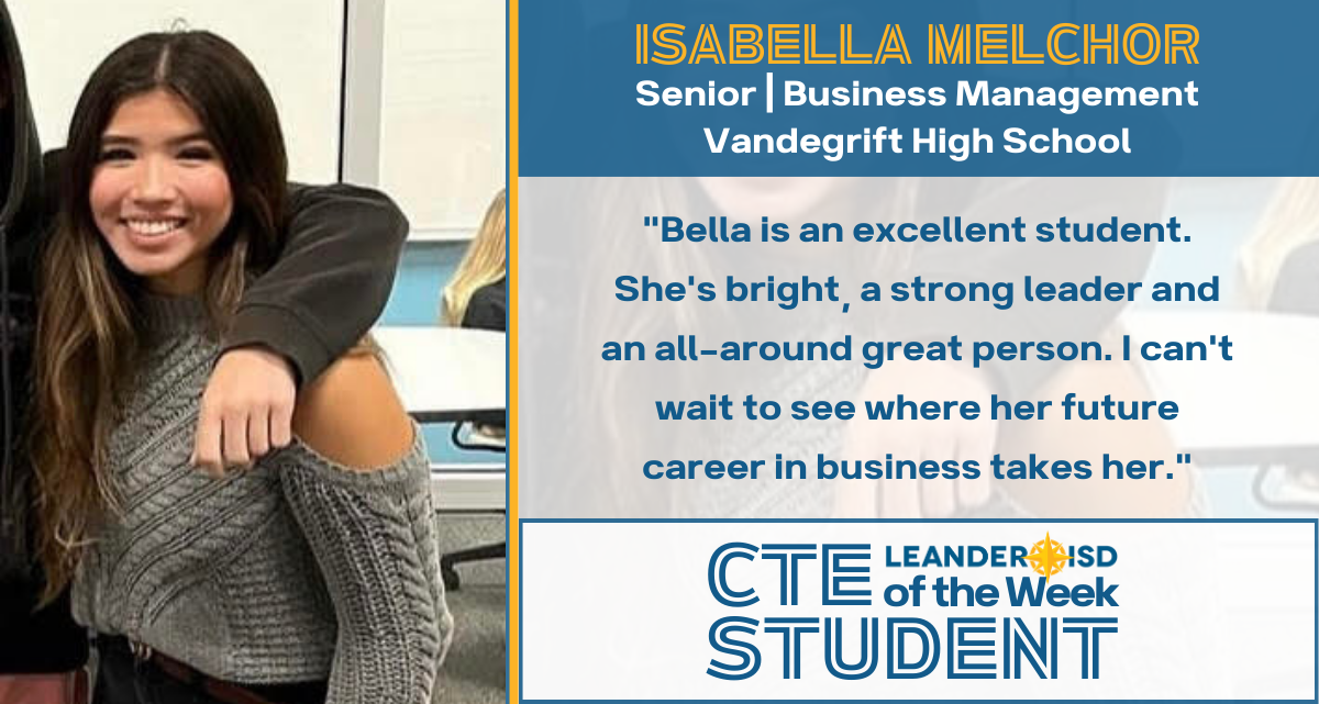 CTE Student of the Week: Nov. 7, 2023