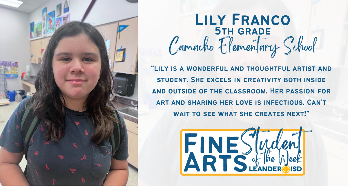 Fine Arts Student of the Week: Dec. 1, 2023
