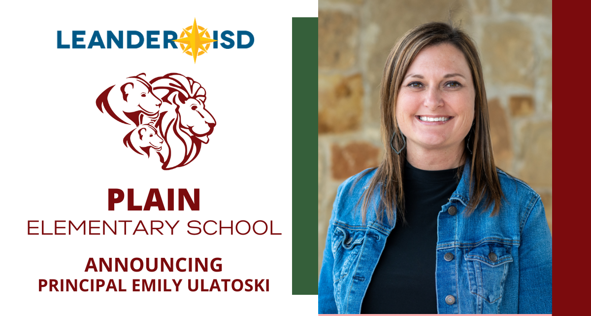 Leander ISD Welcomes Plain Elementary Principal | Leander ISD News