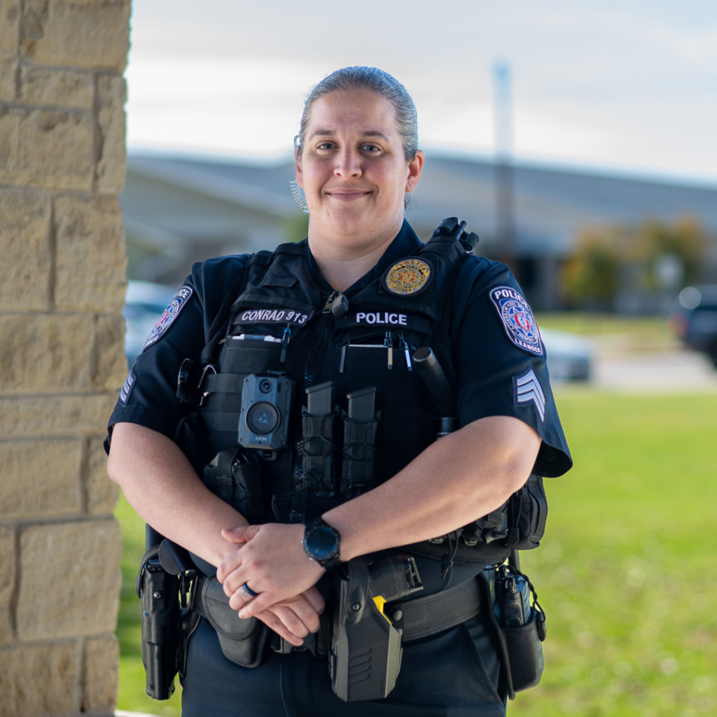 School Resource Officer outside a campus