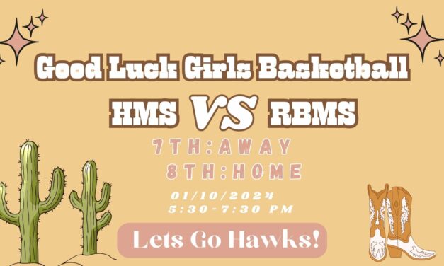 Good Luck Girls Basketball Against RBMS