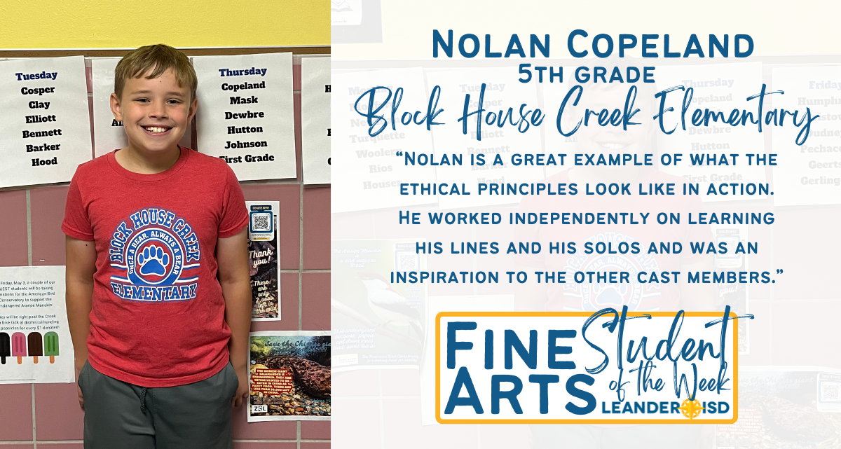 May 10, 2024: Fine Arts Student of the Week