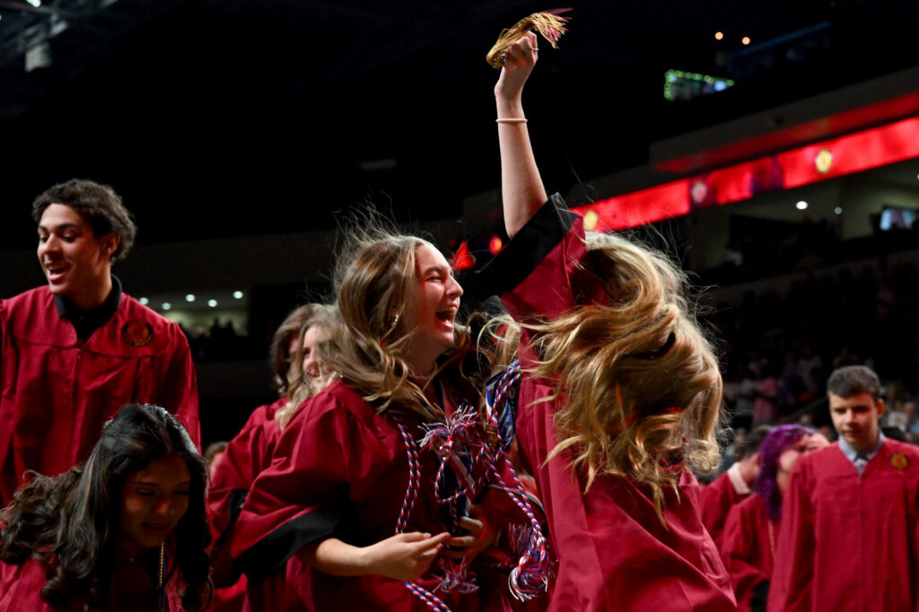 Rouse High School students during graduation