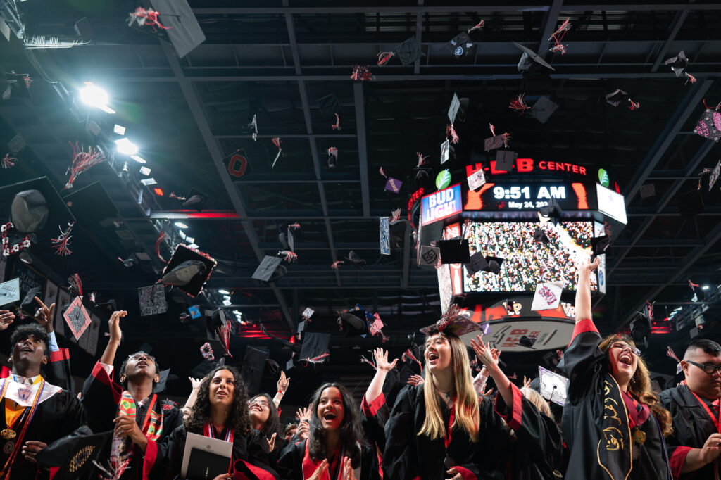 Vista Ridge High School students during graduation