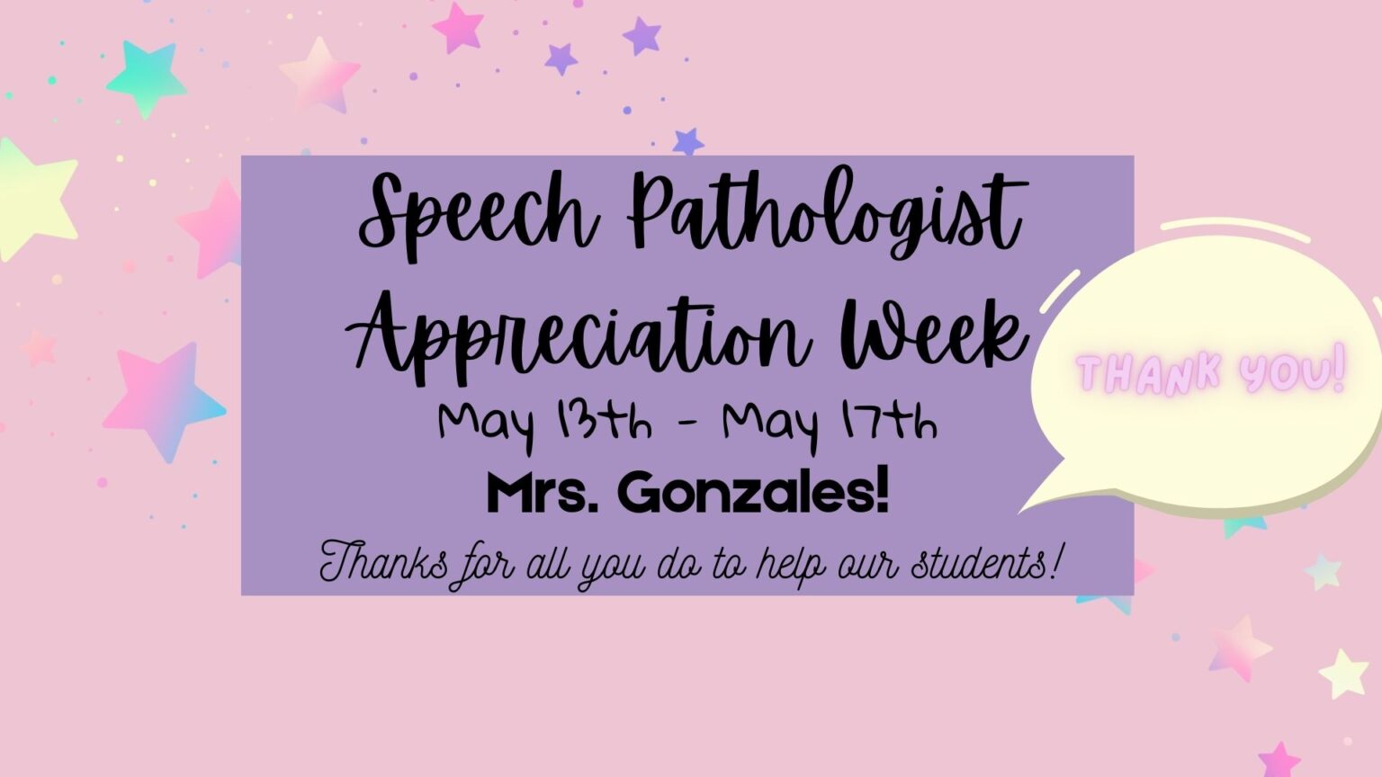 Speech Pathologist Appreciation Week | Leander ISD News