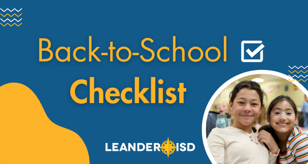 Back to school checklist
