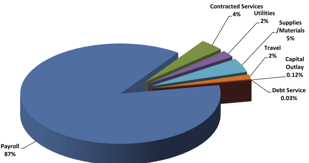 Budget pie chart