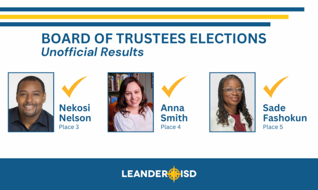 Elections Decided for Leander ISD Board Places
