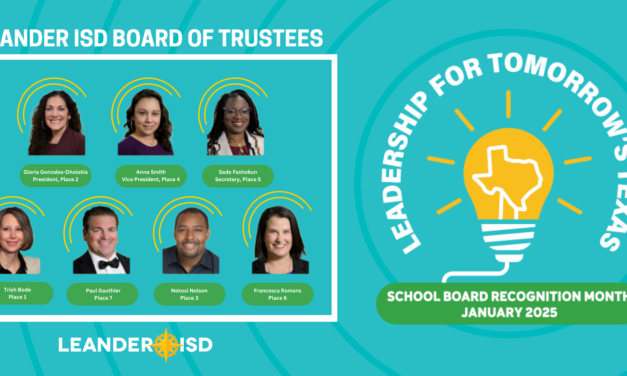 Leander ISD Thanks Board of Trustees During School Board Recognition Month
