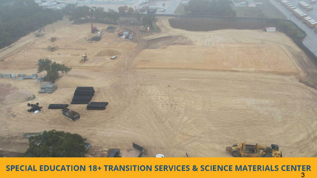 Construction photo of facility complex