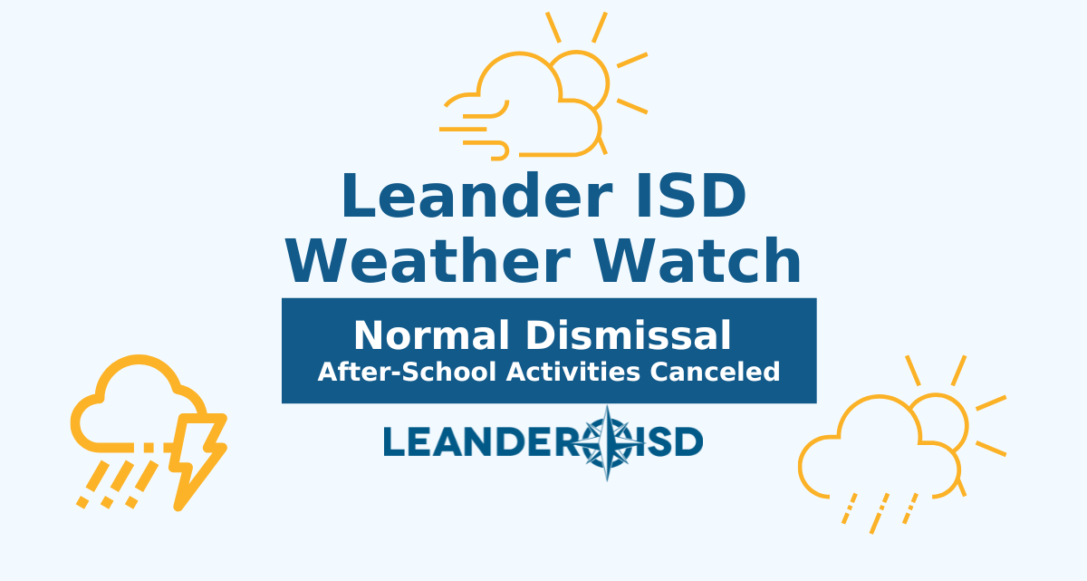 Weather Update for May 2: Normal Dismissal, After-School Activities Canceled After 4:30 p.m.
