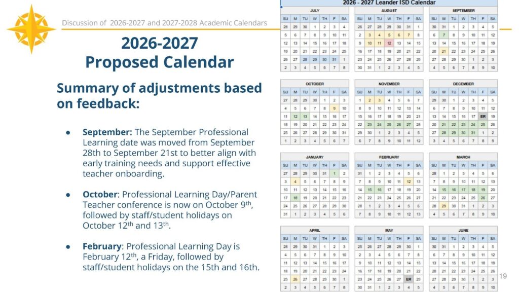 2026-27 Proposed Calendar
